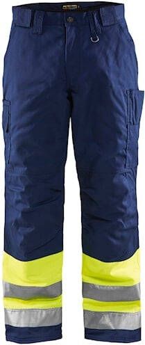 Blåkläder Winterwerkbroek High-Vis 18621811 | High Vis Geel Marineblauw | Maat C156 7330509369364