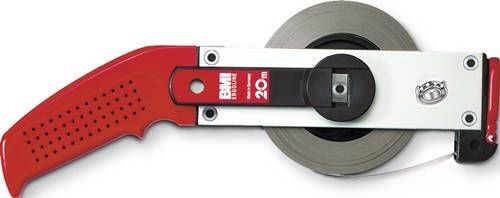 BMI Meetband met frame | lengte 30 m bandbreedte 13 mm | A EG II | aluminium wit stalen rolbandmaat | 1 stuk 301024030AF