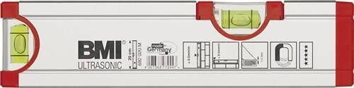 BMI Waterpas | 20 cm | aluminium zilver | ± 0 5mm m met magneet | 1 stuk 692020M