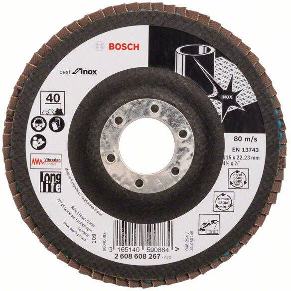 Bosch 1 Lamellenschijf 115 X581 Best for Inox recht 40