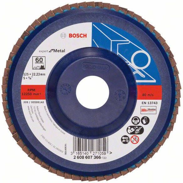 Bosch Accessoires 1 Lamellenschijf 125 Expert for Metal recht kunststof 60 2608607366