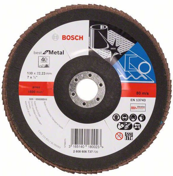 Bosch Accessoires 1 Lamellenschijf 180 X571 Best for Metal haaks K40 2608606737
