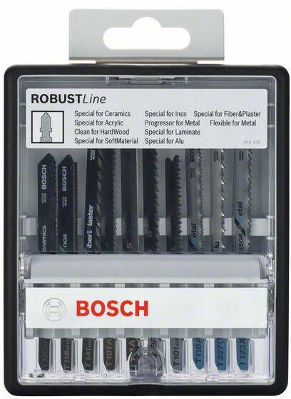 Bosch Accessoires 10-delige Robust Line decoupeerzaagbladenset Top Expert T-schacht 1st 2607010574