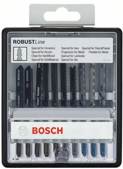 Bosch 10-delige Robust Line decoupeerzaagbladenset Top Expert T-schacht 1st