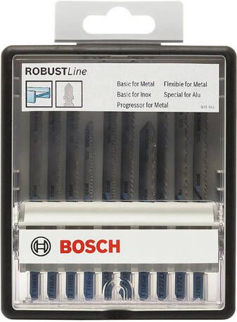 Bosch Accessoires 10-delige set decoupeerzaagbladen Robustline | metaal 2607010541