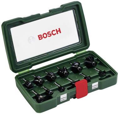 Bosch Accessoires 12 delige hardmetalen frezenset (Ø 1 4" schacht (6 35 mm) ) 2607019465