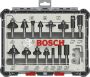 Bosch Accessoires 15-delige gemengde freesset schachtdiameter 8 mm 2607017472 - Thumbnail 1