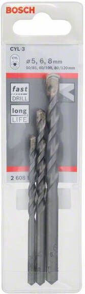 Bosch 3-delige betonborenset CYL-3 5; 6; 8 mm 3st