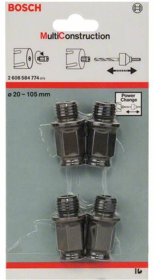 Bosch Accessoires 4-delige adapterset 2608584774