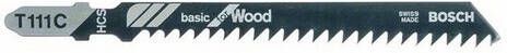 Bosch Accessoires 5x Basic voor hout decoupeerzaagblad T111C 2608630033