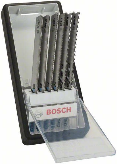 Bosch Accessoires 6-delige Robust Line decoupeerzaagbladenset Metal Profile T-schacht T 318 AF; T 318 BF; T 345 XF P 2st 2607010573