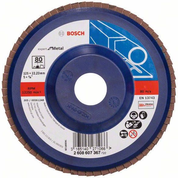 Bosch Accessoires 1 Lamellenschijf 125 Expert for Metal recht kunststof 80 2608607367