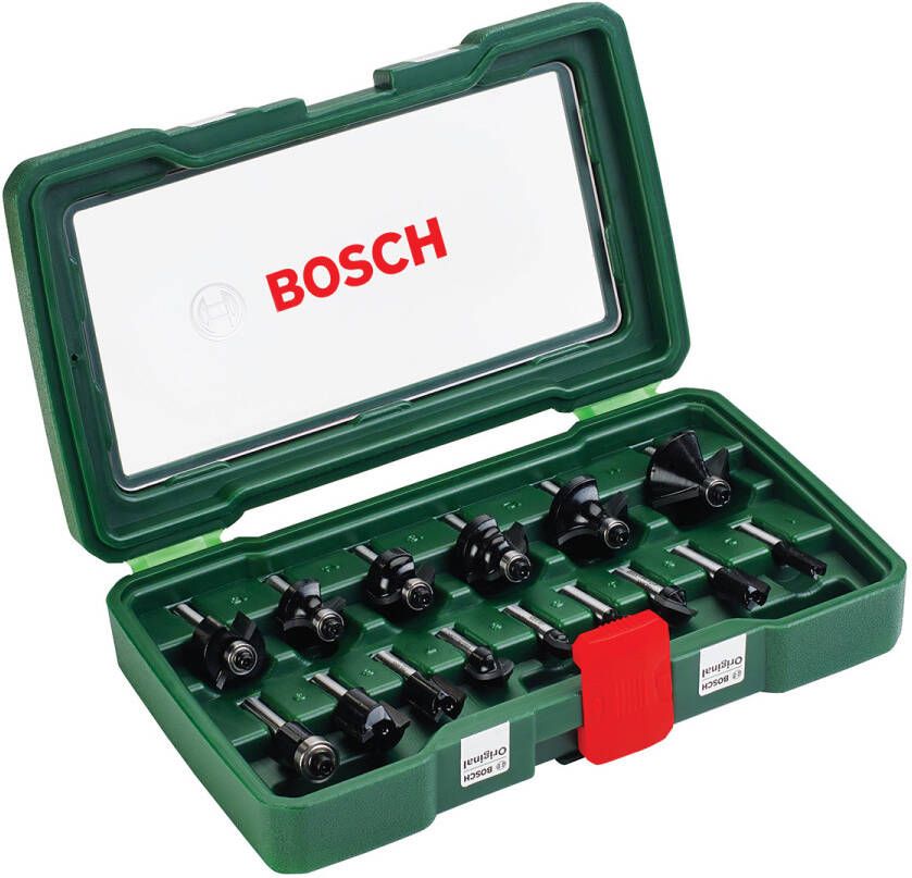 Bosch Accessoires 15-delige hardmetalen frezenset(Ø 1 4" schacht (6 35 mm) ) 2607019468