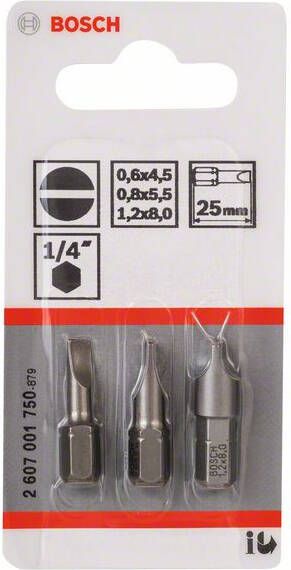 Bosch Accessoires 3-delige bitset Extra Hard (S) S 0 6x4 5; S 0 8x5 5; S 1 2x8 0 2607001750