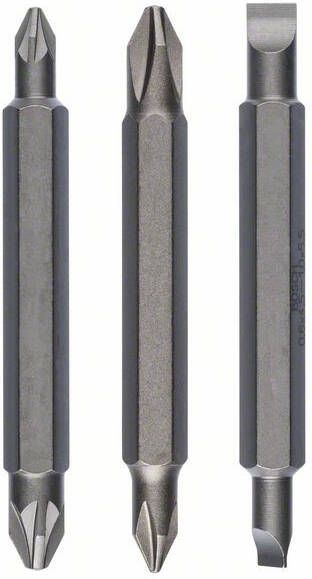 Bosch Accessoires 3-delige dubbelbitset PH1 PZ1 S 0 6x4 5; PH2 PZ2 S 1 0x5 5; 60 mm 3st 2607001745