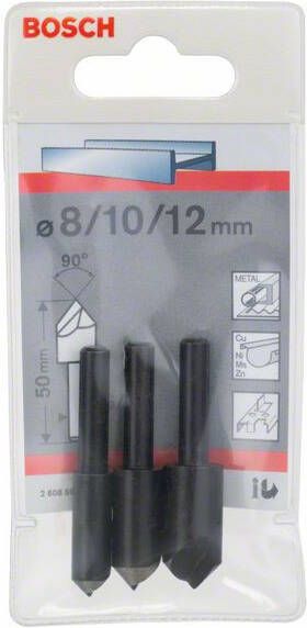 Bosch Accessoires 3-delige set conische verzinkboren 50 mm 68 mm 8; 10; 12 mm 3st 2608596667