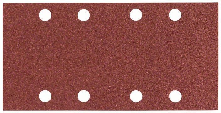 Bosch Accessoires 10x Schuurbladen voor vlakschuurmachines RED WOOD 93X185 MM 8 GATEN 2608605310