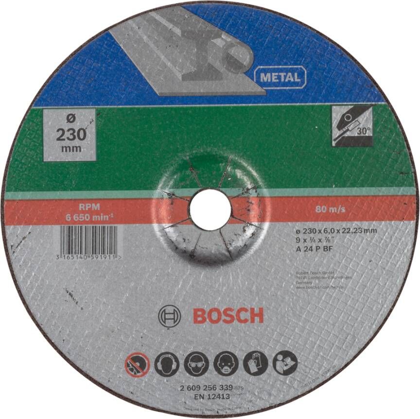 Bosch Accessoires Afbraamschijf gebogen metaal | 230 X6 Gebogen 2609256339
