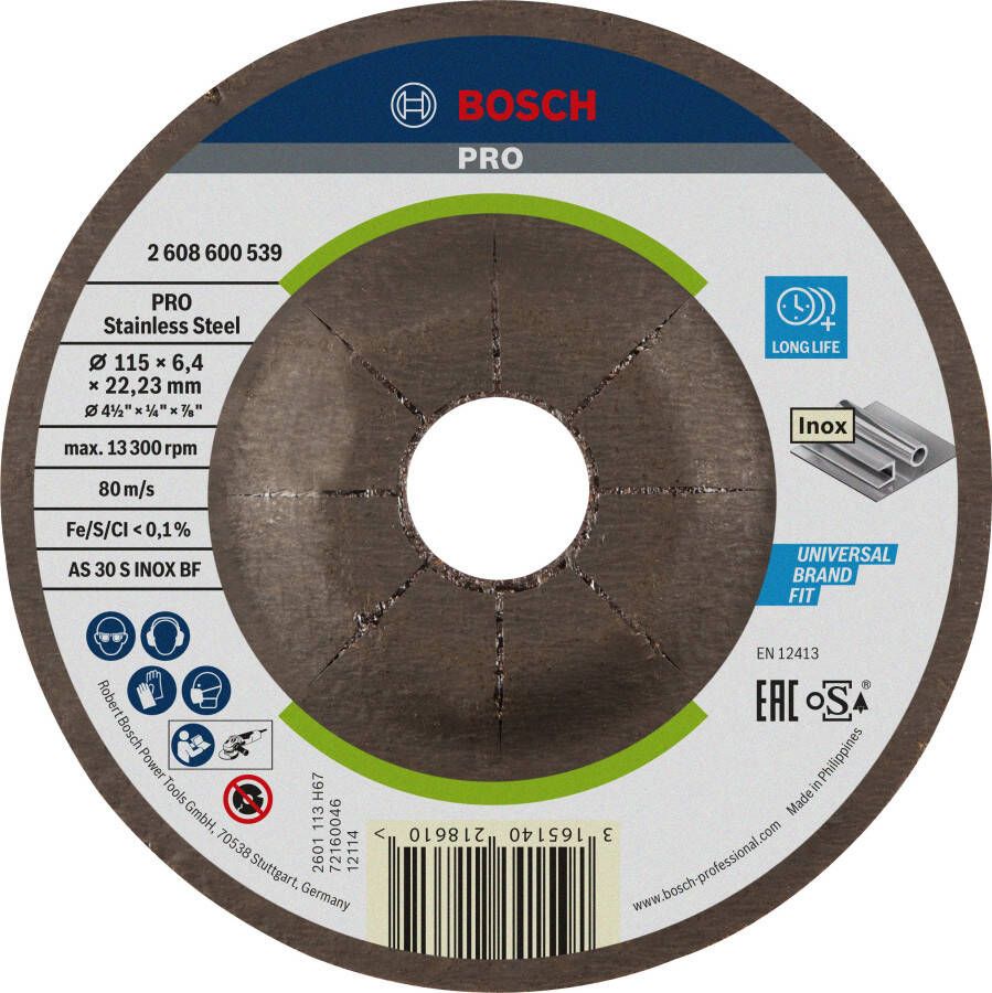Bosch Accessoires Afbraamschijf | Inox | 115mm | per 1 | 2608600539