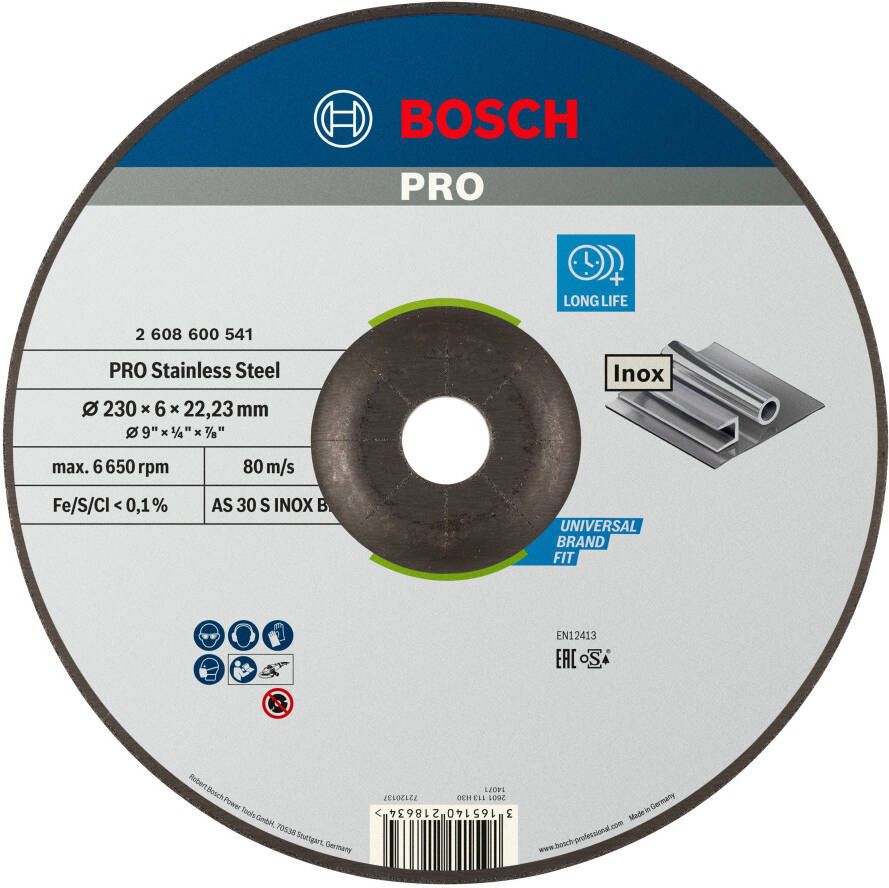 Bosch Accessoires Afbraamschijf | Inox | 230 mm | per 1 | 2608600541