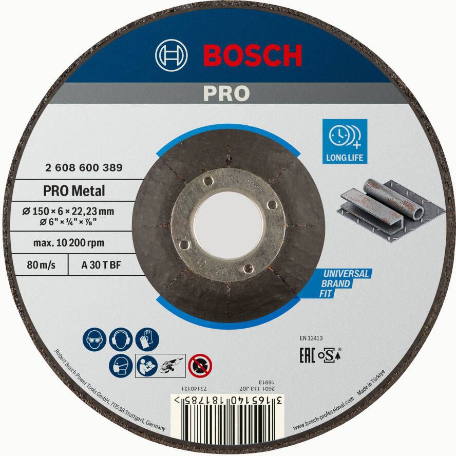 Bosch Accessoires Afbraamschijf | Metaal | 150x6 mm | per 1 | 2608600389