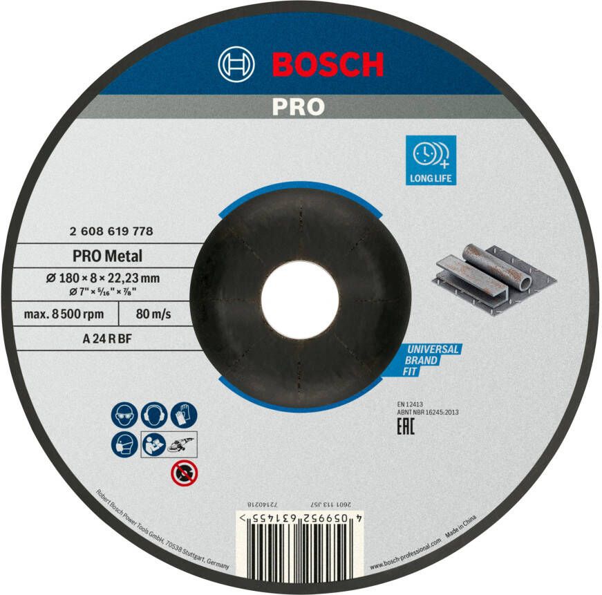 Bosch Accessoires Afbraamschijf Metaal 180X8mm 2608619778
