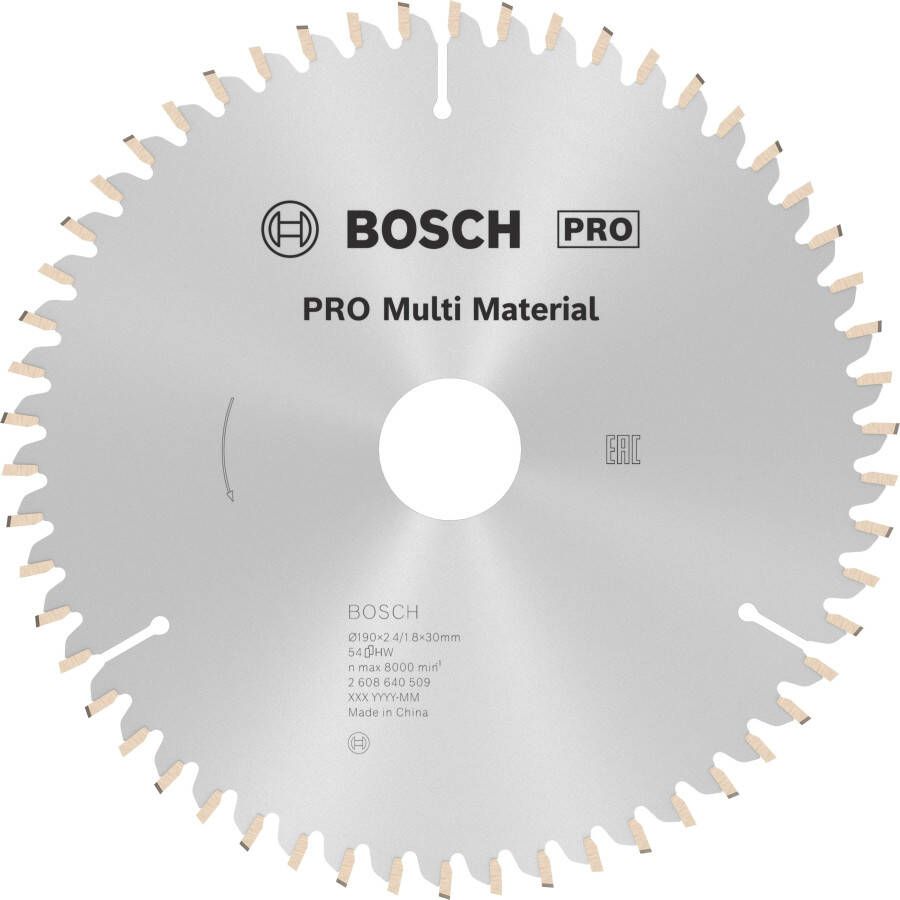 Bosch Accessoires Cirkelzaagblad 190x30x2 4 mm 54T 2608640509