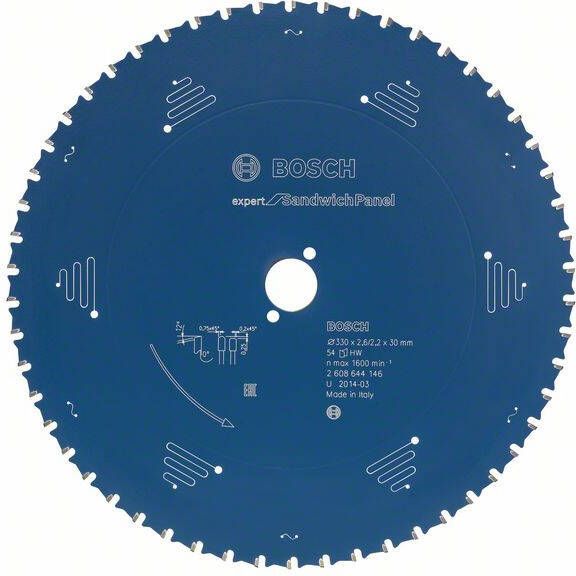 Bosch Accessoires Cirkelzaagblad Expert for SandwichPanel 350x30x2.9 2.5x60 T 2608644165