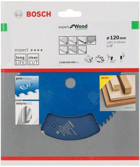 Bosch Accessoires Cirkelzaagblad expert for Wood 120x20x1.8 1.3x12 T 2608644003