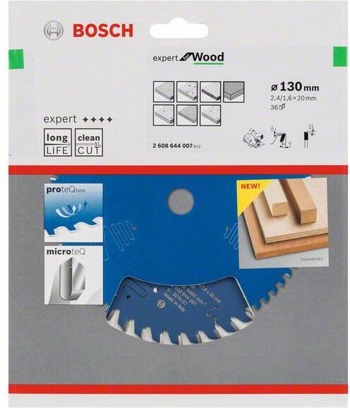 Bosch Accessoires Cirkelzaagblad expert for Wood 130x20x2.4 1.6x36 T 2608644007