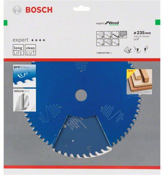 Bosch Accessoires Cirkelzaagblad expert for Wood 235x30x2.8 1.8x56 T 2608644066