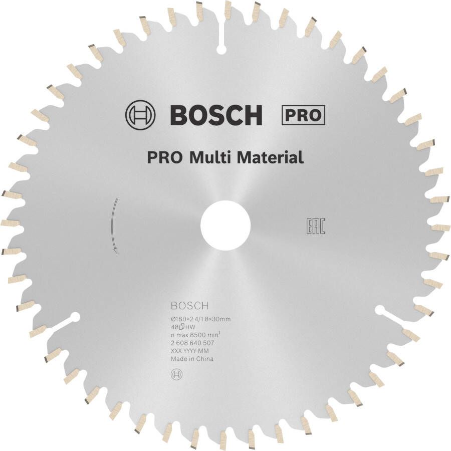 Bosch Accessoires Cirkelzaagblad Multi Material 180 x 30 20 x 2 4 mm 48 1st 2608640507
