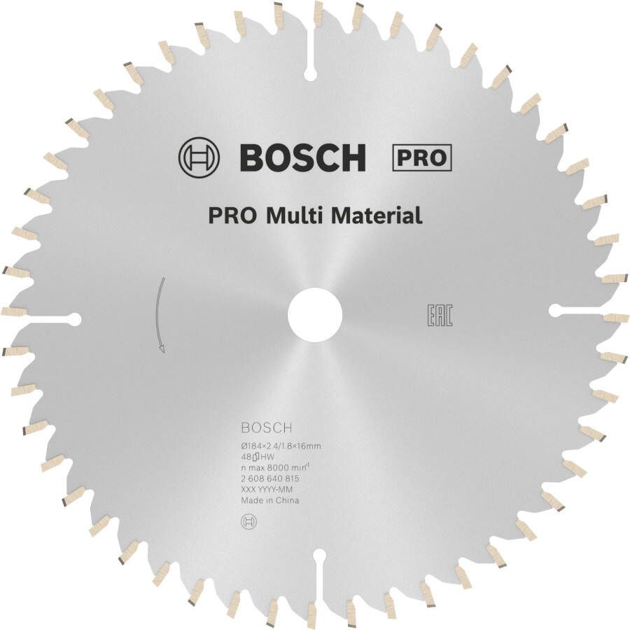 Bosch Accessoires Cirkelzaagblad Multi Material 184 x 16 x 2 4 mm 48 1st 2608640815