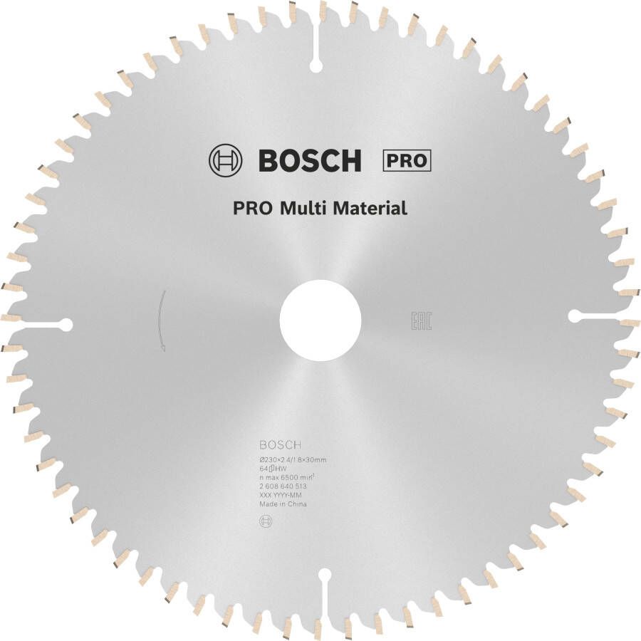 Bosch Accessoires Cirkelzaagblad Multi Material 230 x 30 x 2 4 mm 64 1st 2608640513