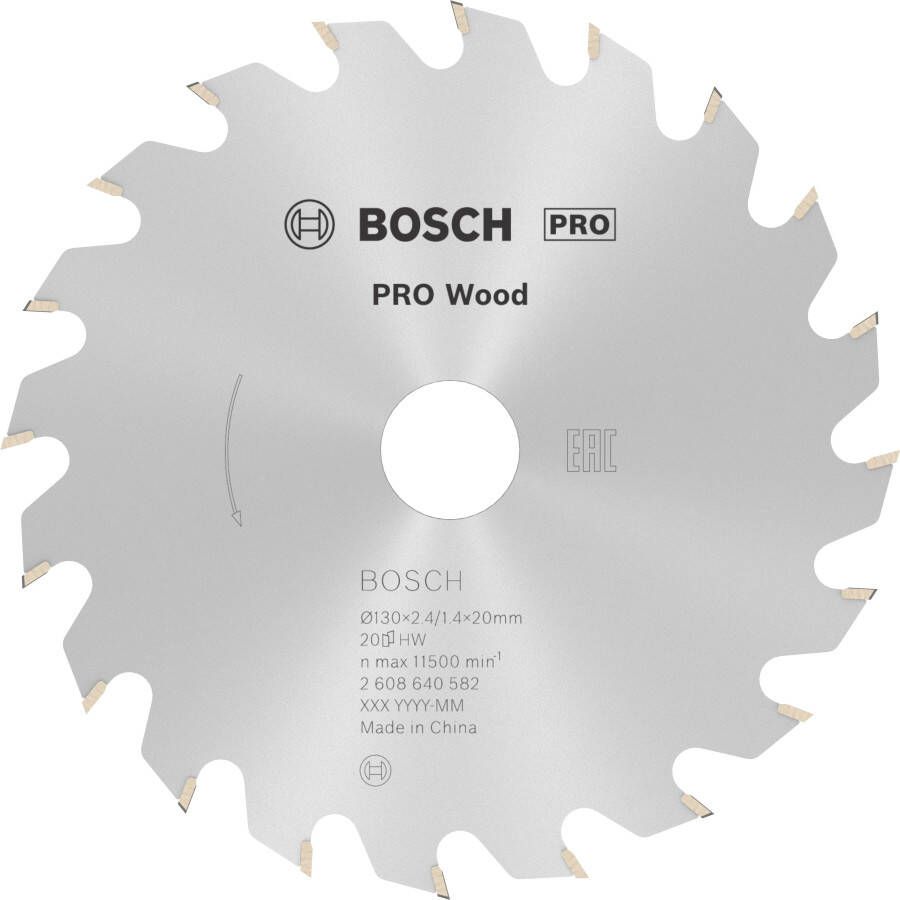 Bosch Accessoires Cirkelzaagblad Optiline Wood 130 x 20 16 x 2 4 mm 20 1st 2608640582