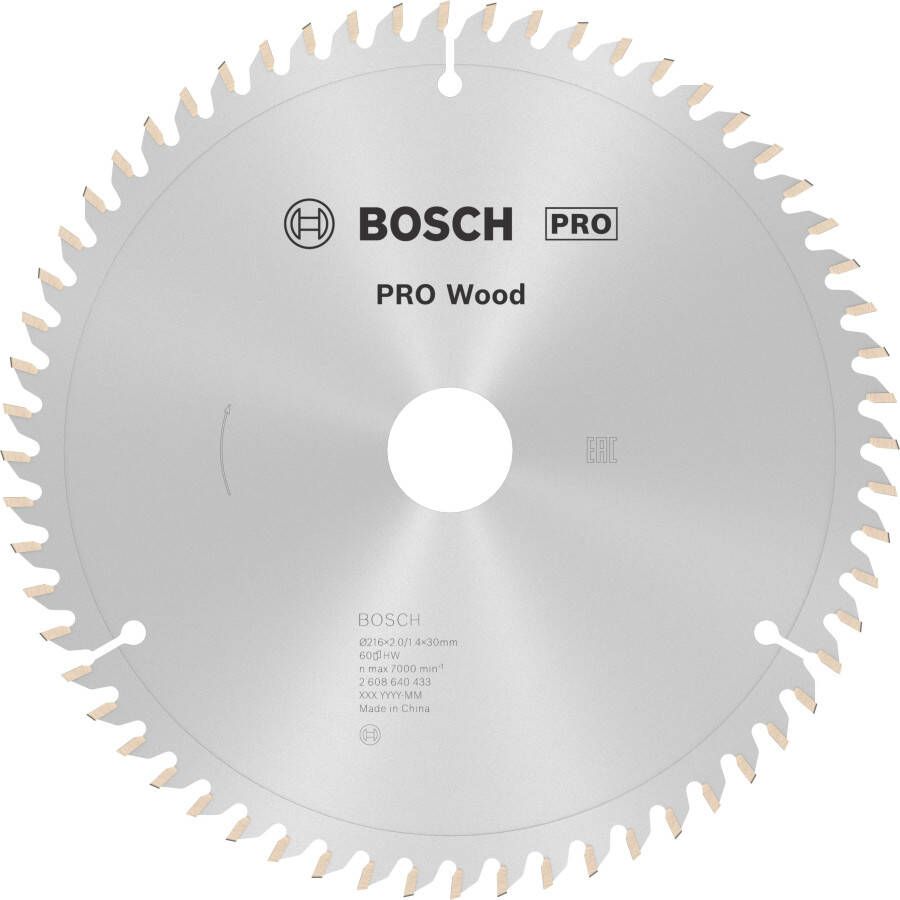 Bosch Accessoires Cirkelzaagblad Optiline Wood 216 x 30 x 2 0 mm 60 1st 2608640433