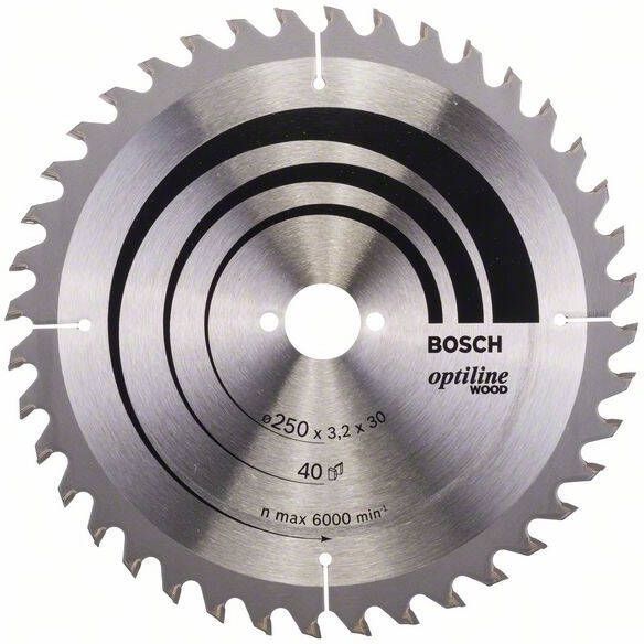 Bosch Accessoires Cirkelzaagblad Optiline Wood 250 x 30 x 3 2 mm 40 1st 2608640670