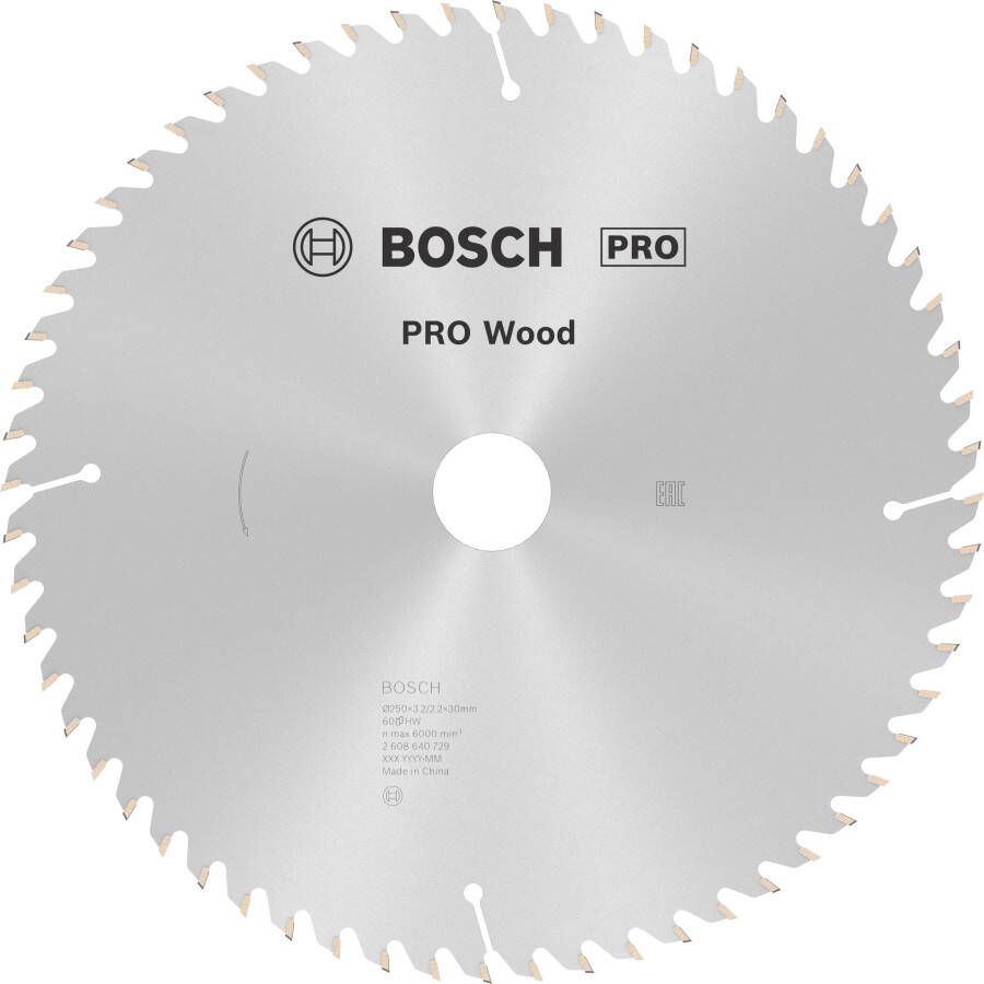 Bosch Accessoires Cirkelzaagblad Optiline Wood 250 x 30 x 3 2 mm 60 1st 2608640729