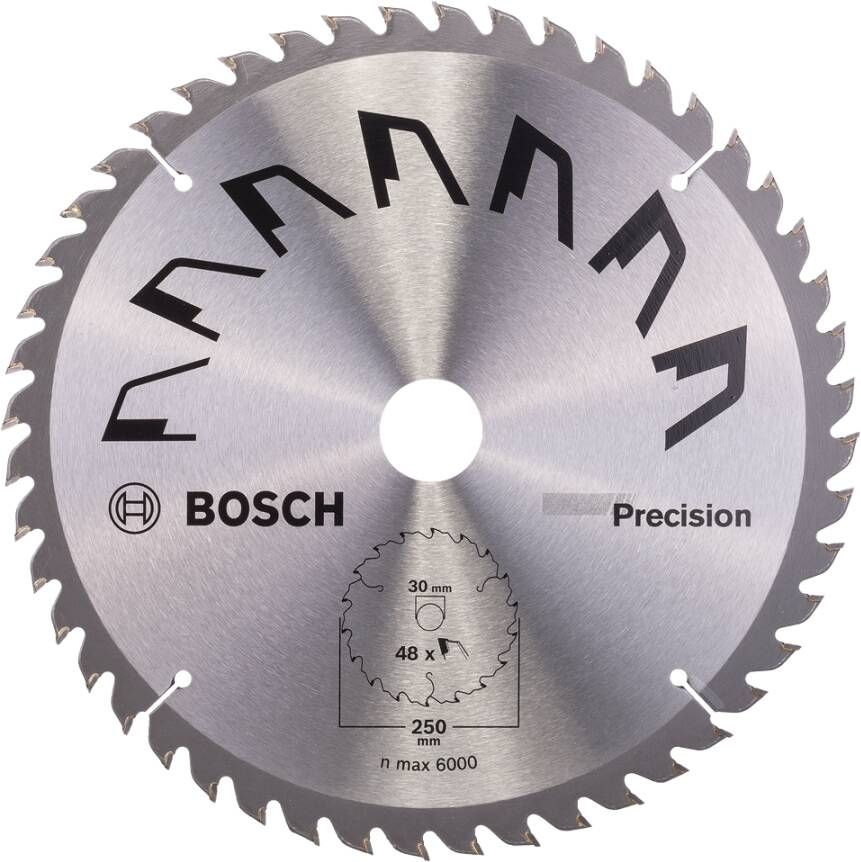 Bosch Accessoires Cirkelzaagblad Precision 250X2X30 - T48 2609256879