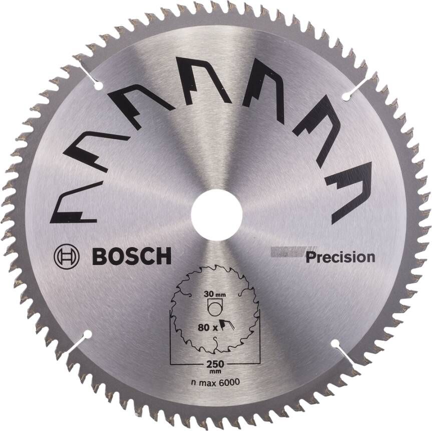 Bosch Accessoires Cirkelzaagblad Precision 250X2X30 - T80 2609256882