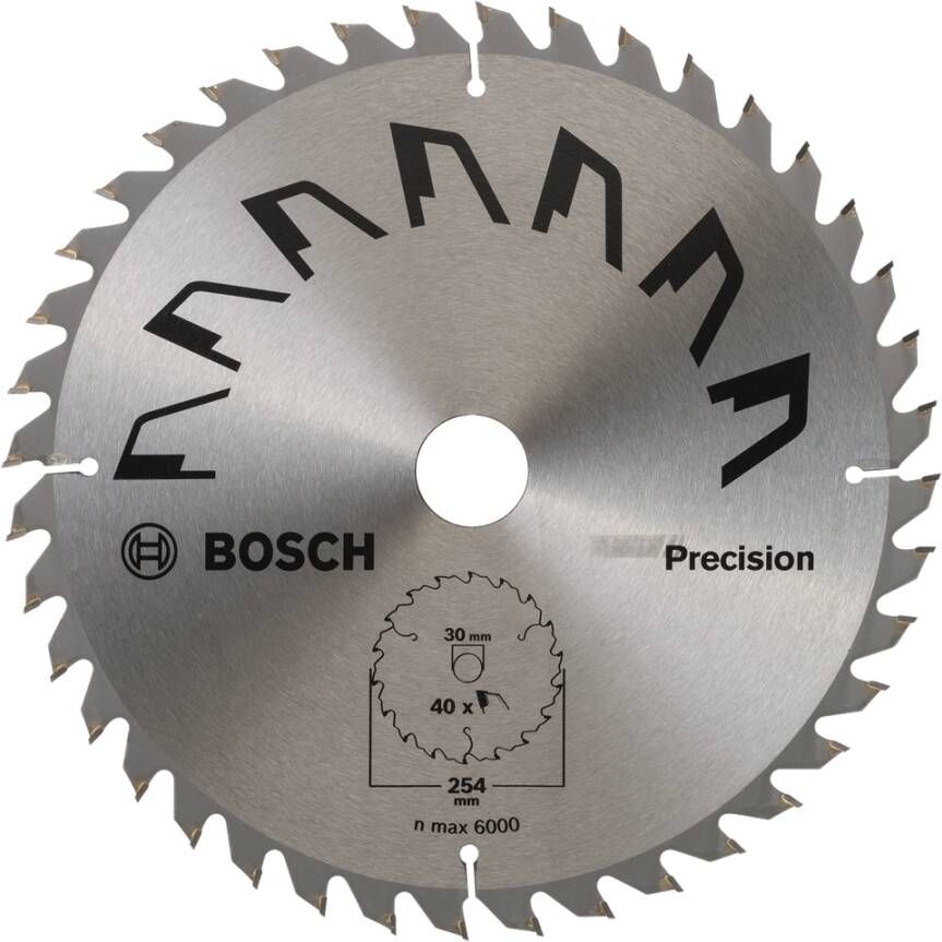 Bosch Accessoires Cirkelzaagblad Precision 254X2X30 T40 (1) 2609256B59