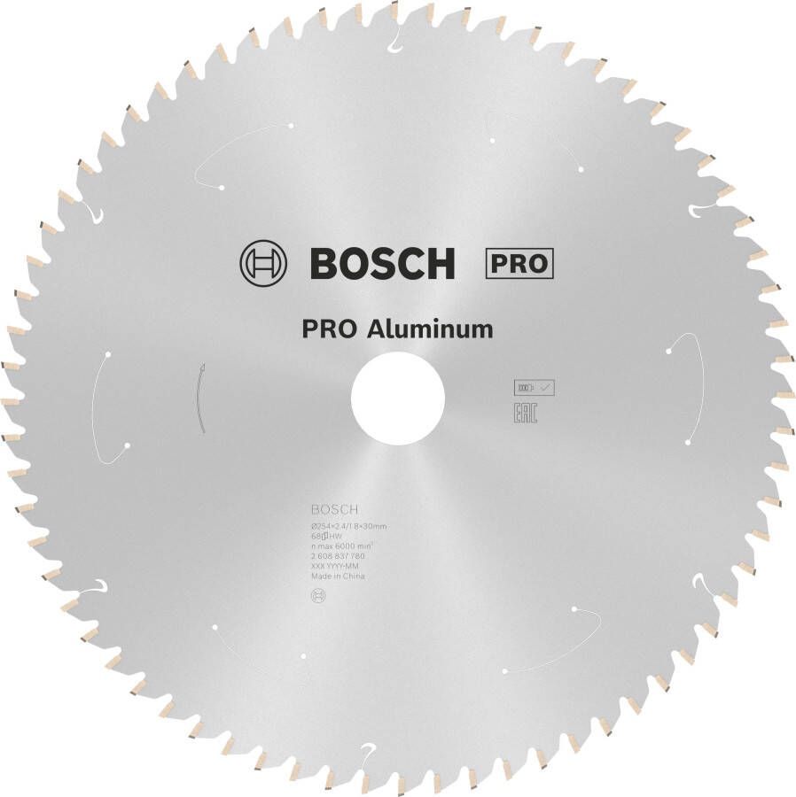Bosch Accessoires Cirkelzaagblad St Alu 254X30X2.4 1.8X68T 2608837780