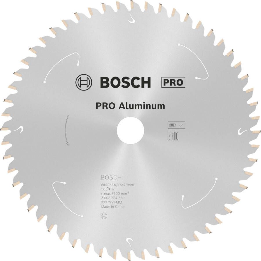 Bosch Accessoires Cirkelzaagblad St Aluminium 190X20X2 1.5X56T 2608837769