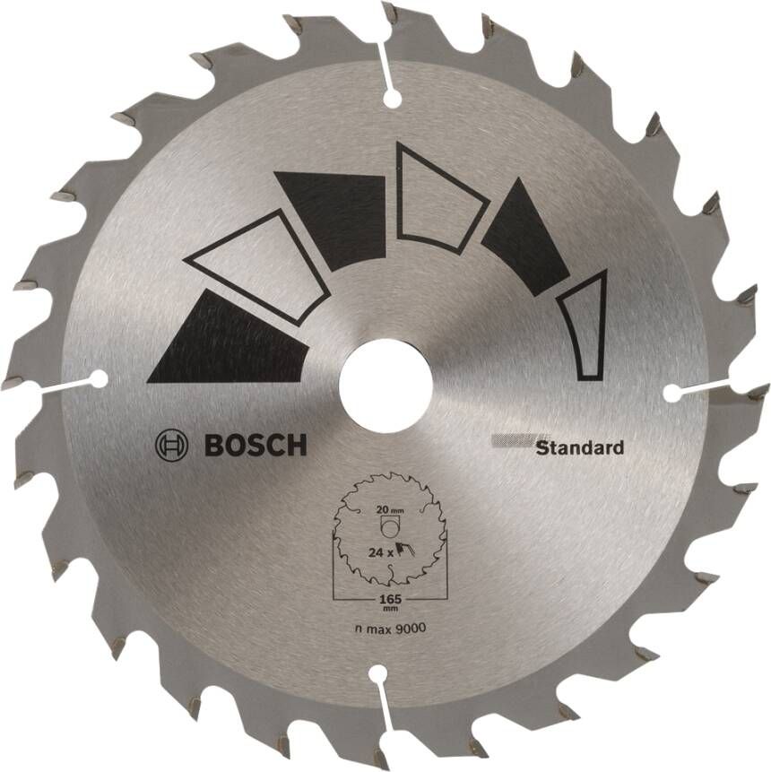 Bosch Accessoires Cirkelzaagblad Standard 165X20 T24 2609256B55