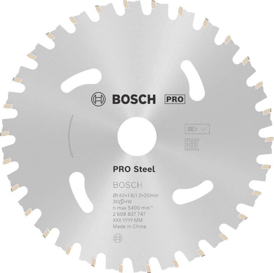 Bosch Accessoires Cirkelzaagblad | Standard for Steel | 140 mm | T30 2608837747