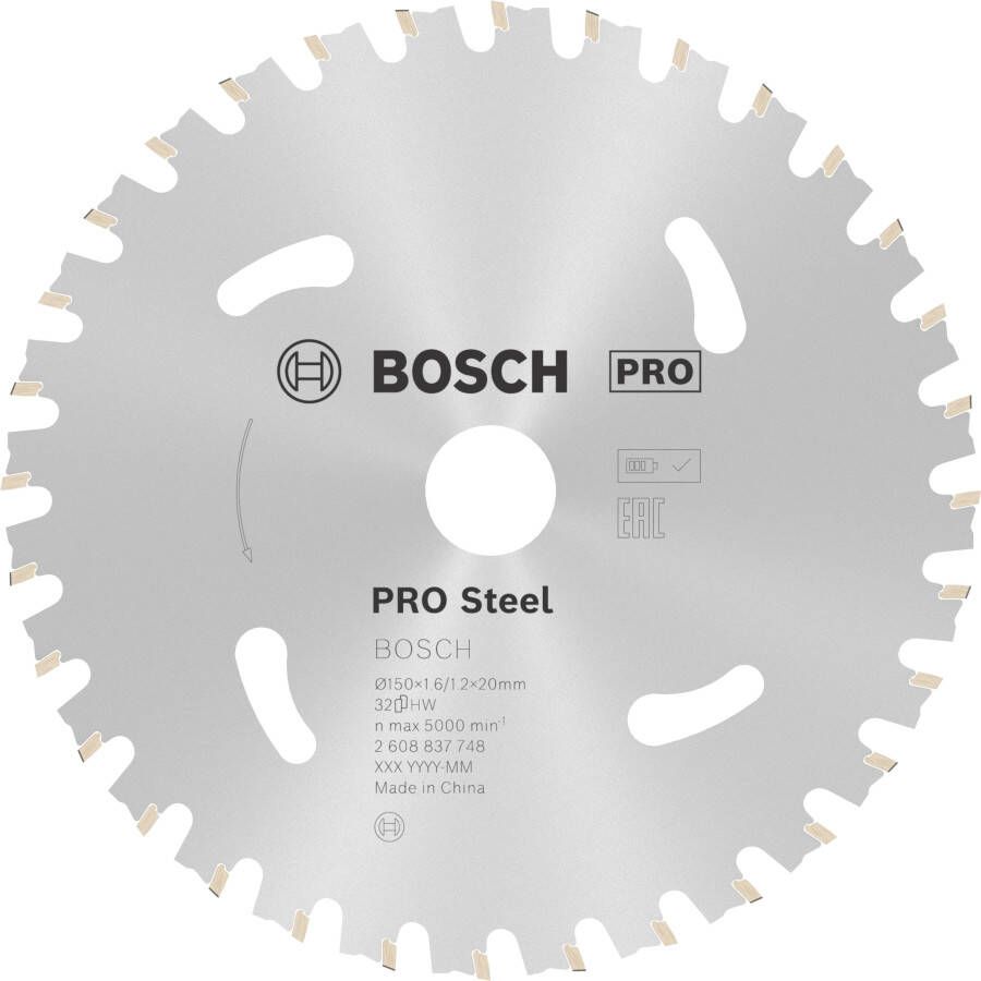 Bosch Accessoires Cirkelzaagblad | Standard for Steel | 150 mm | T32 2608837748