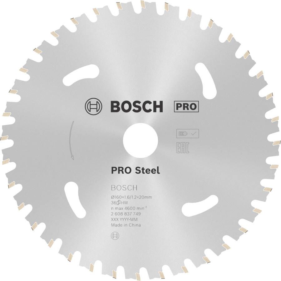 Bosch Accessoires Cirkelzaagblad | Standard for Steel | 160 mm | T36 2608837749