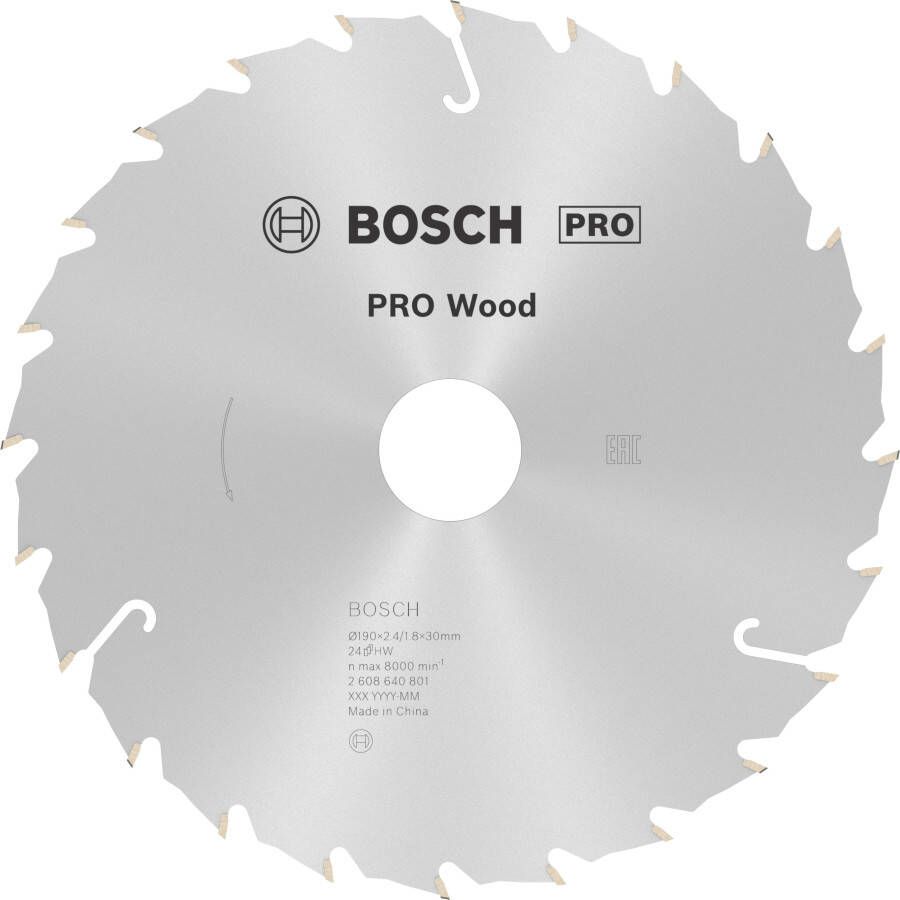 Bosch Accessoires Cirkelzaagblad Standard for Wood Speed 190 x 30 x 2 6 mm 24 1st 2608640801
