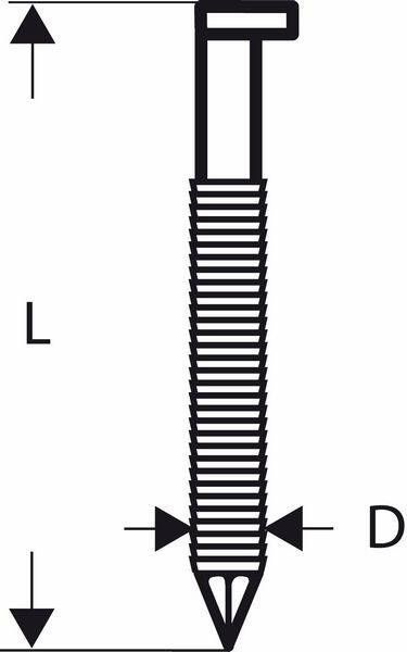 Bosch Accessoires D-kopstripnagel SN34DK 100R 3 1 mm 100 mm blank 2000st 2608200050