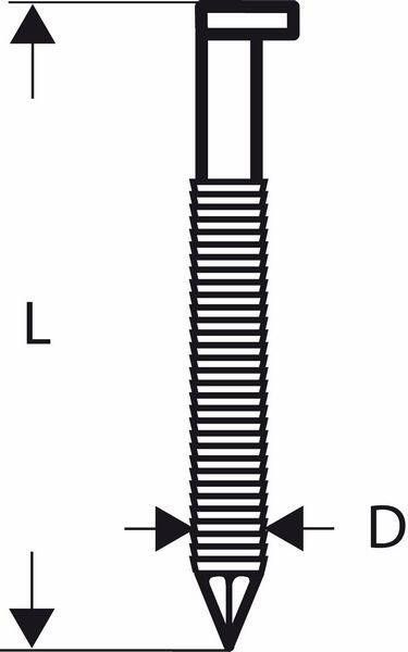 Bosch Accessoires D-kopstripnagel SN34DK 50RG 2 8 mm 50 mm verzinkt gegroefd 3000st 2608200019